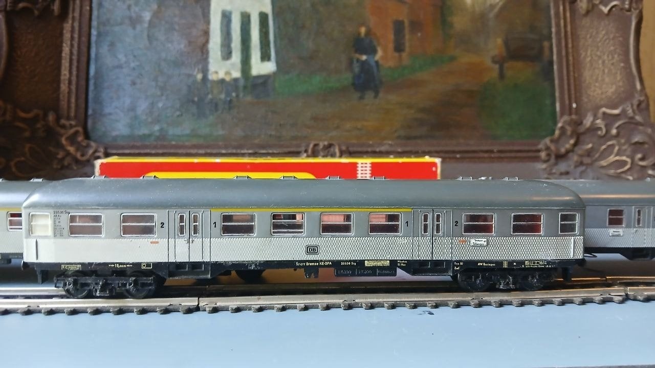 Originele Trix Express Treinset met 3 Wagons, Gelijkstroom, Trix, Ophalen of Verzenden, Analoog