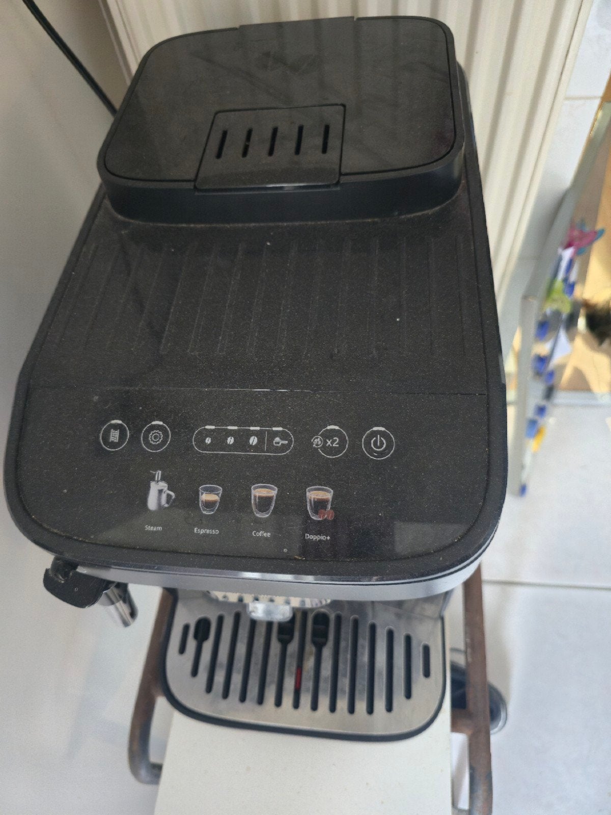 De'Longhi volautomatische espressomachine zwart, Witgoed en Apparatuur, Ophalen, Gebruikt, Espresso apparaat