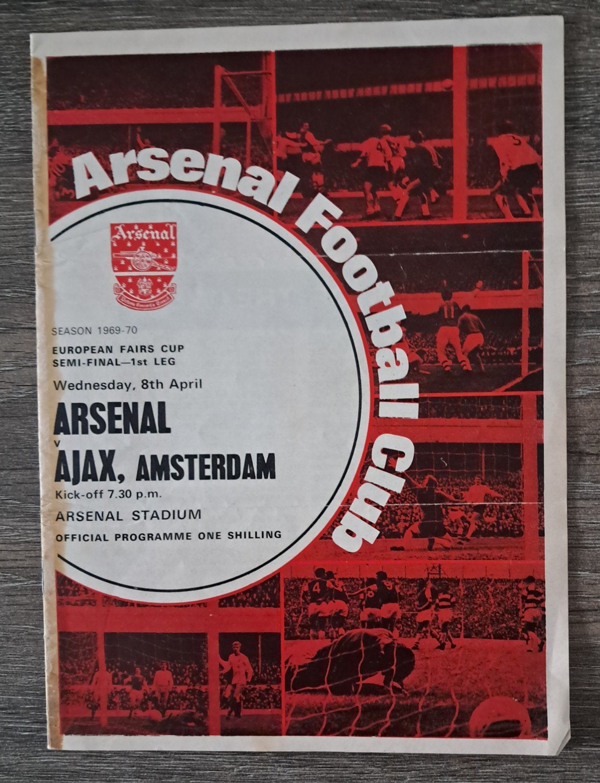 Arsenal vs Ajax 1969-70 European Fairs Cup Programma, Verzamelen, Ophalen of Verzenden, Gebruikt, Buitenlandse clubs, Boek of Tijdschrift