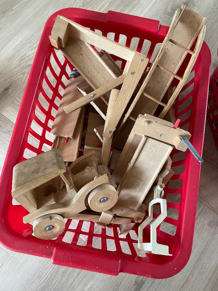 Houten treinbaan vintage, Ophalen, Gebruikt