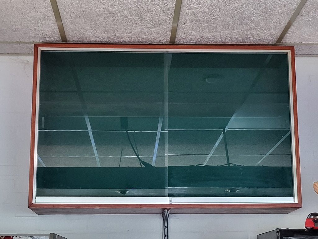 Vitrinekast, Ophalen, 100 tot 150 cm, Glas, 25 tot 50 cm