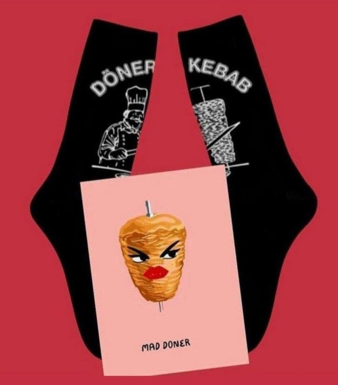 DONER KEBAB SOKKEN + BLANCO WENSKAART DONER KEBAB, Ophalen of Verzenden, Nieuw