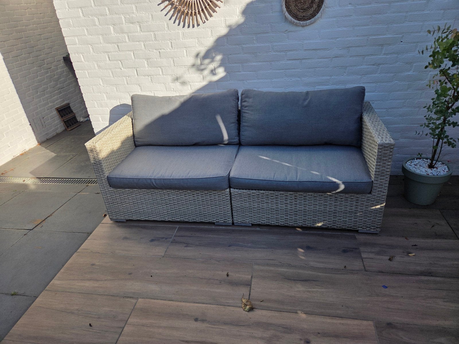 Loungebank/tuinbank met Kussens, Ophalen, Gebruikt, Bank