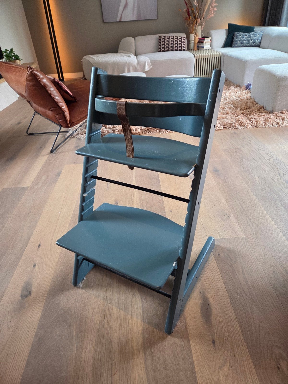 Stokke Tripp Trapp kinderstoel, Kinderen en Baby's, Kinderstoelen, Ophalen, Gebruikt, Meegroeistoel, Gordel(s)