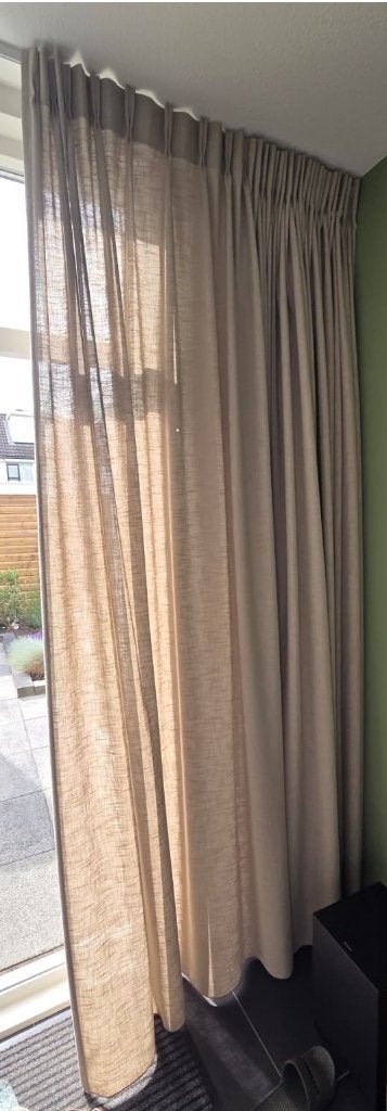 Gordijn inbetween Taupe, slechts 1,5 jaar oud, Ophalen, Zo goed als nieuw, Beige