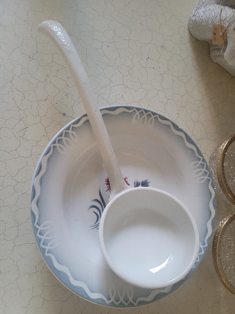 Bijna antieke soeplepel aardewerk, Ophalen of Verzenden
