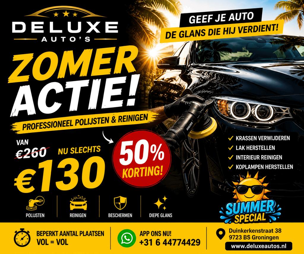 Professionele Autodetailing Groningen - Deluxe Auto's, Eén persoon
