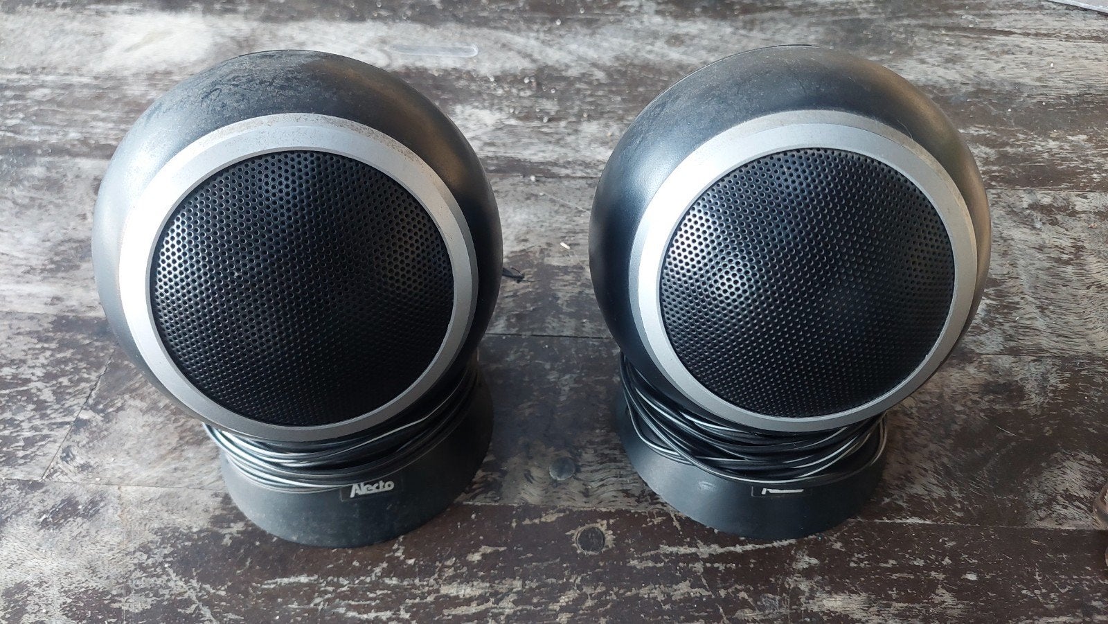 Vintage ronde auto speakers jaren80 alecto oldtimer speakers, Ophalen of Verzenden