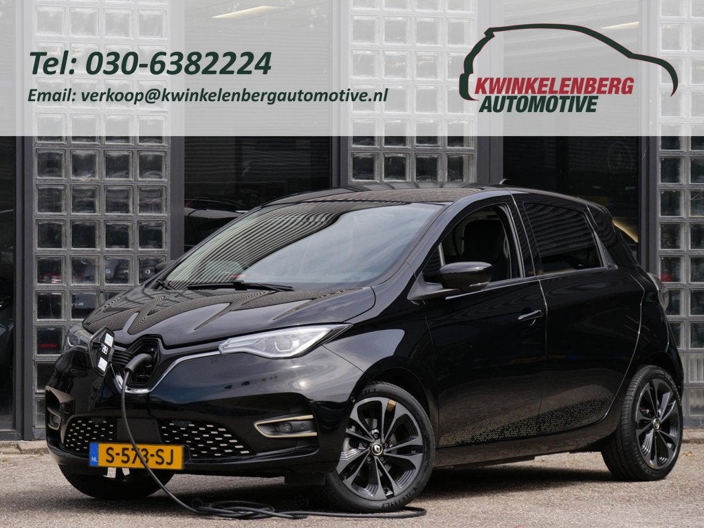 Renault ZOE R135 52kWh ICONIC/ KOOPACCU/ CAMERA/ BLIND SPOT/, 136 pk, Gebruikt, Zwart, Origineel Nederlands