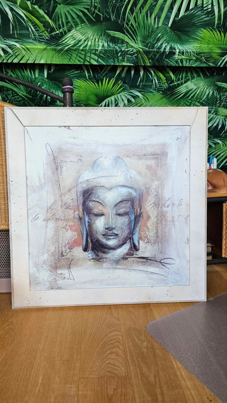 Schilderij Boeddha, 84x84 cm “innerlijke vrede”, Ophalen