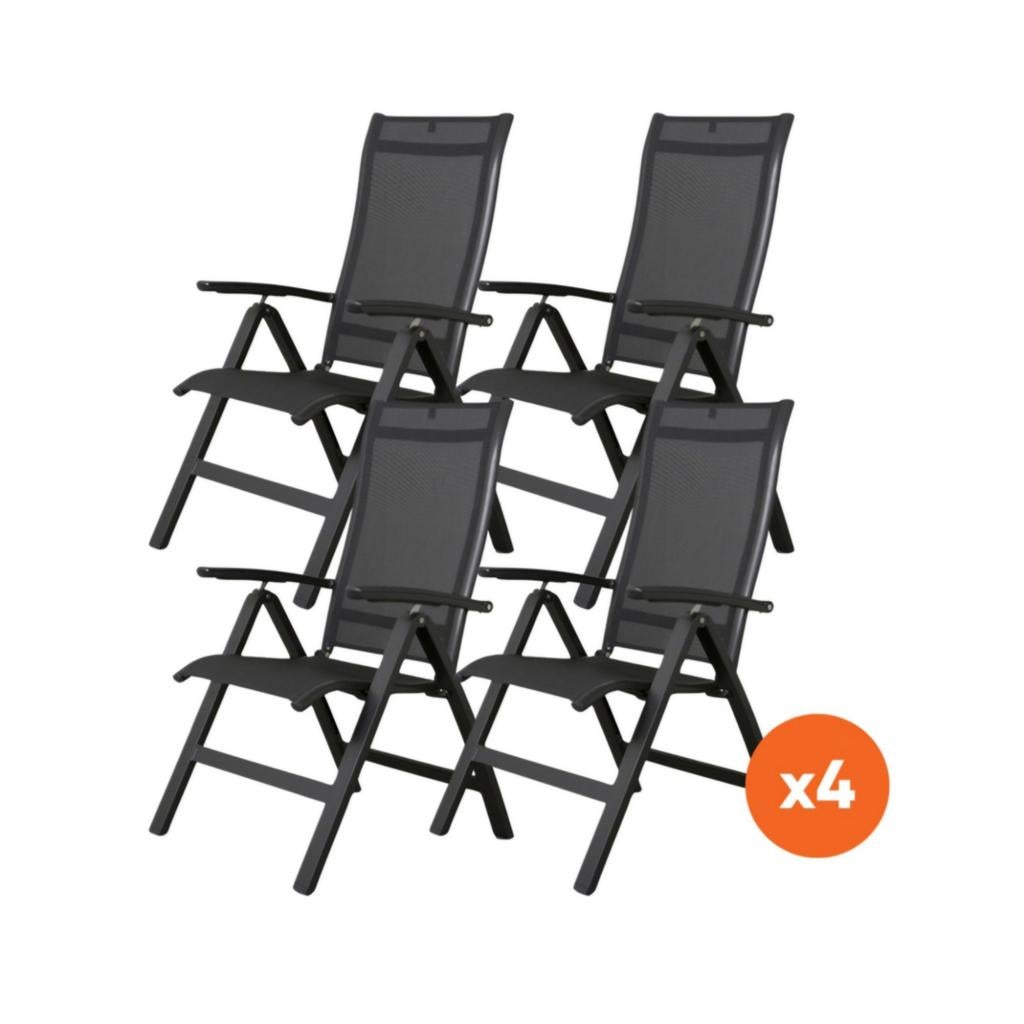 4x Kettler Altura Curve (5 standen) aluminium tuinstoel️☀️☀️, Ophalen, Zo goed als nieuw, Aluminium, Verstelbaar