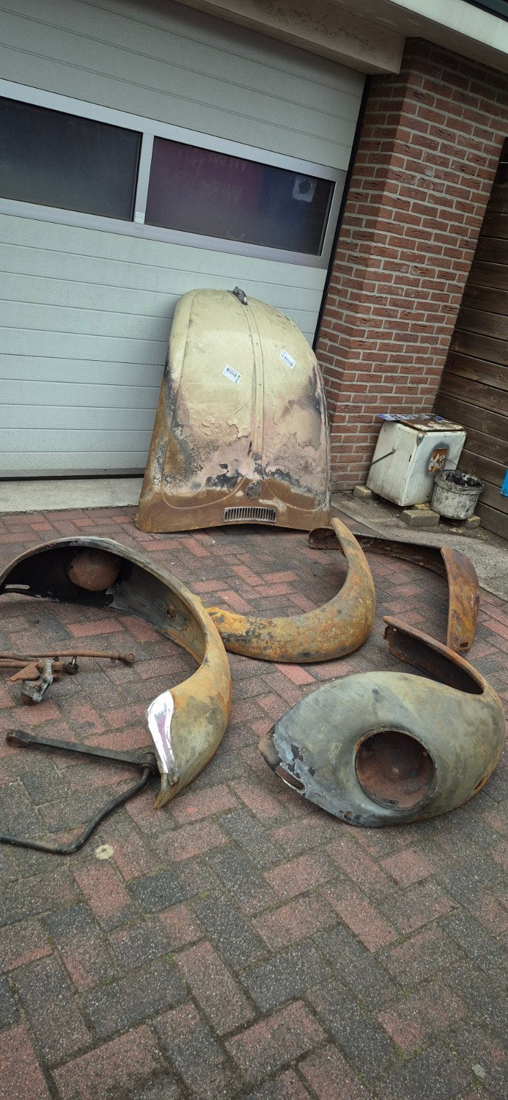 Originele voorspatborden Kever 1302/1303 (ontlakt), Auto-onderdelen, Carrosserie en Plaatwerk, Achterklep, Volkswagen, Voor, Ophalen