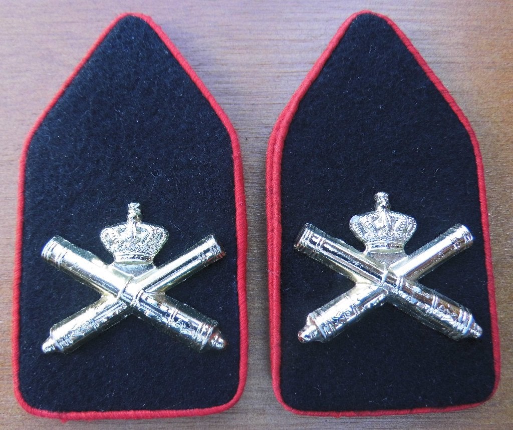 Setje Kraagstukken Artillerie,,, Verzenden, Landmacht, Nederland, Embleem of Badge
