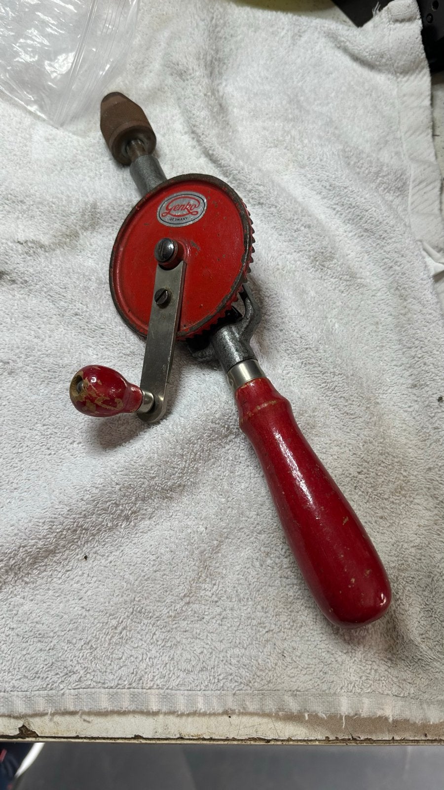 Vintage Handboor "Genco Germany" - Handbediende Boormachine, Antiek en Kunst, Antiek | Gereedschap en Instrumenten, Ophalen of Verzenden