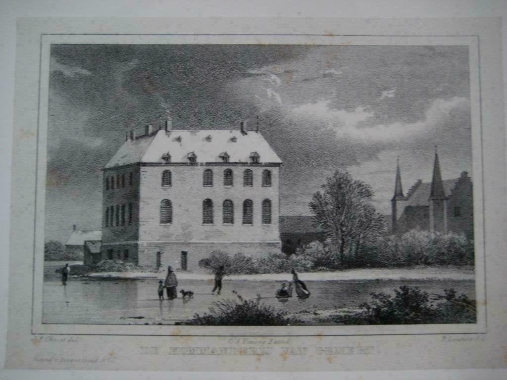 08 / Gemert de Commanderij  Litho 1846, Ophalen of Verzenden