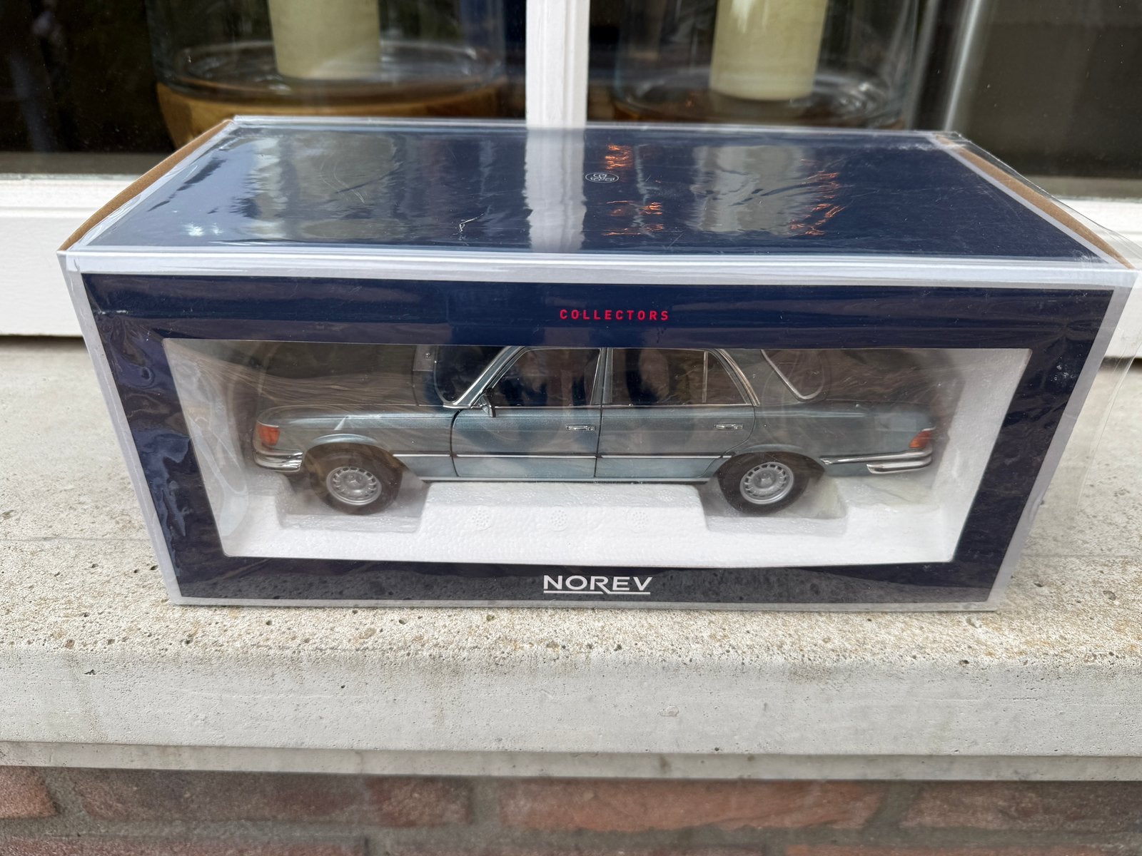 1:18 Mercedes 450 SEL 6.9 Grijsblauw 1976 Norev 183457, Auto, Norev, 70-72 Av. de Bohlen, Vaulx-en-Velin, 69120, France, Norev