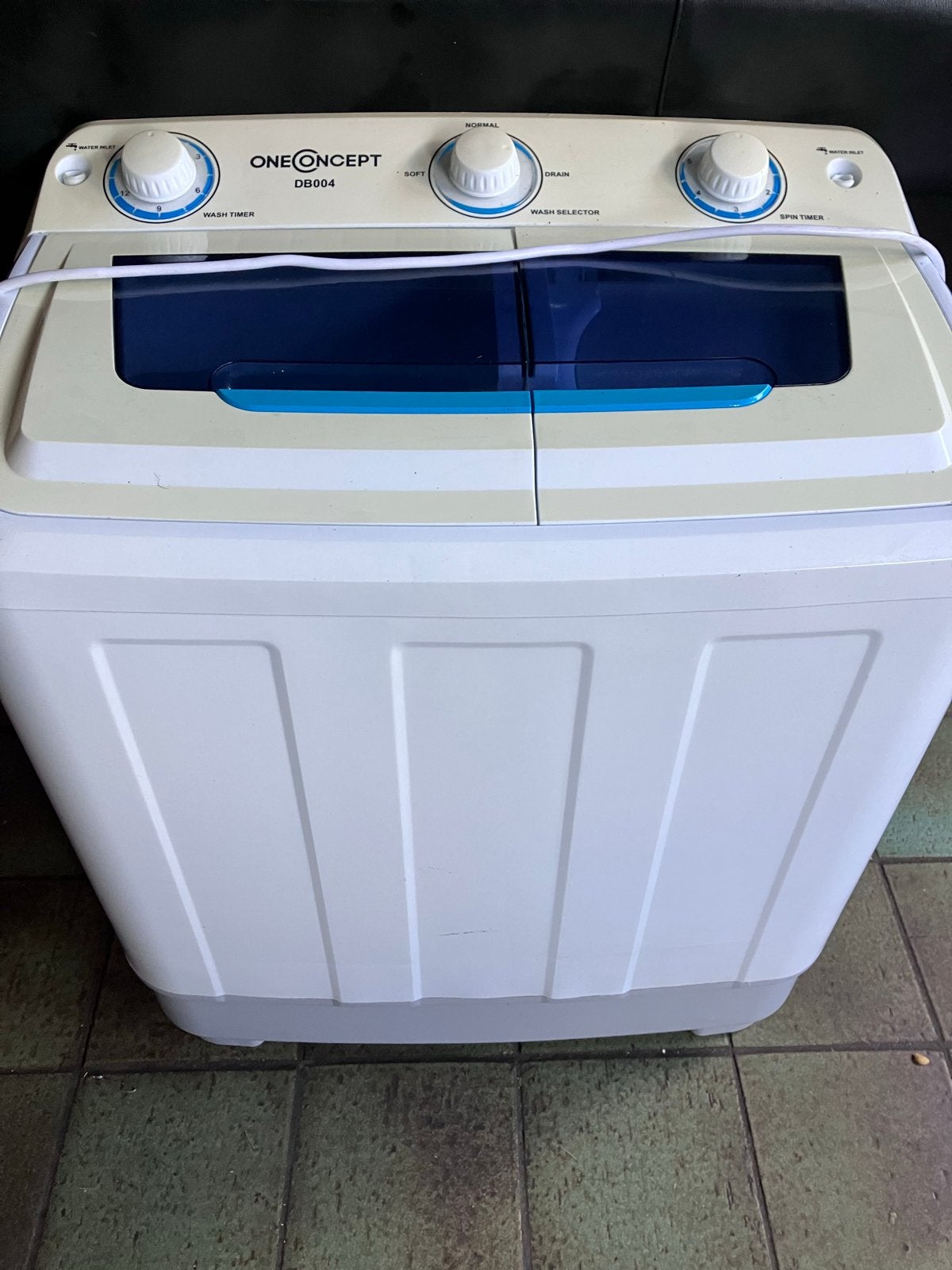 OneConcept DB004 Mini Wasmachine - Ideaal voor Camping, Ophalen, 1200 tot 1600 toeren, Gebruikt, Minder dan 85 cm