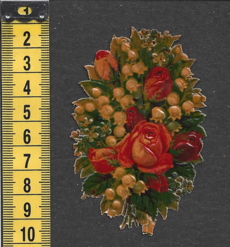 Bloemenboeket - Sana - antiek poezieplaatje (760), Ophalen of Verzenden