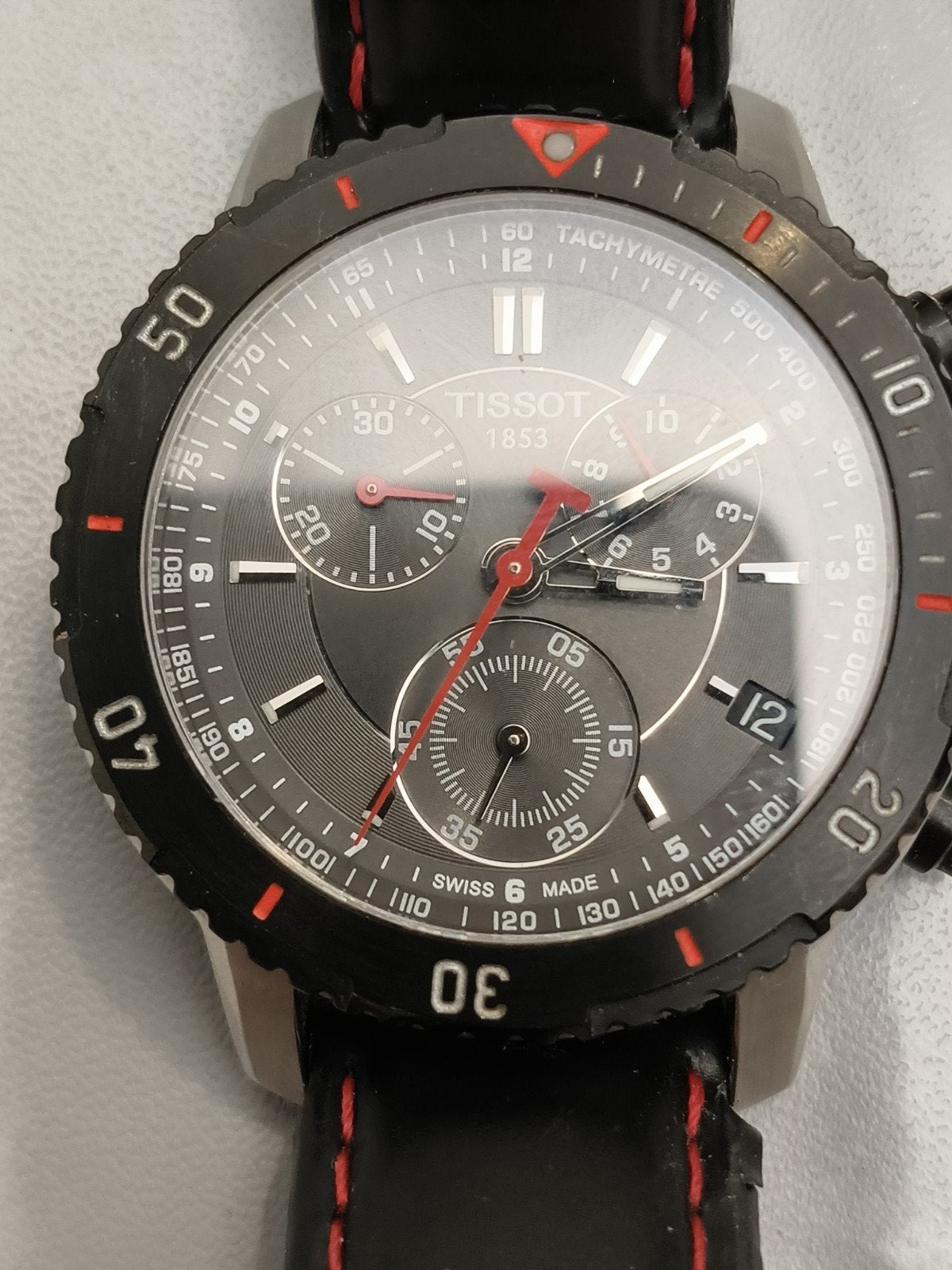 Tissot T-Sport PRC 200 Chronograaf Herenhorloge, Ophalen of Verzenden, Leer, Overige merken