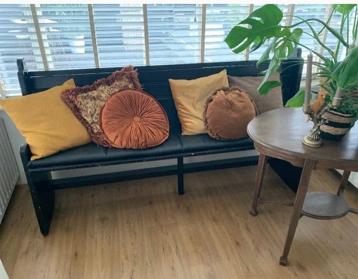 Houten bank eetbank kerkbank, Ophalen, Gebruikt, Hout