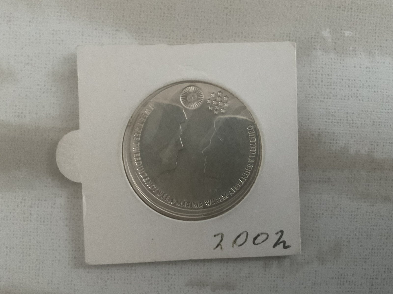 10 euro munt zilver 2002, Postzegels en Munten, Verzenden, Koningin Beatrix, Euro's, Zilver