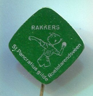 St. Pancratius gilde Roelofarendsveen blik speldje ( L_207), Verzenden, Zo goed als nieuw, Overige onderwerpen, Speldje of Pin