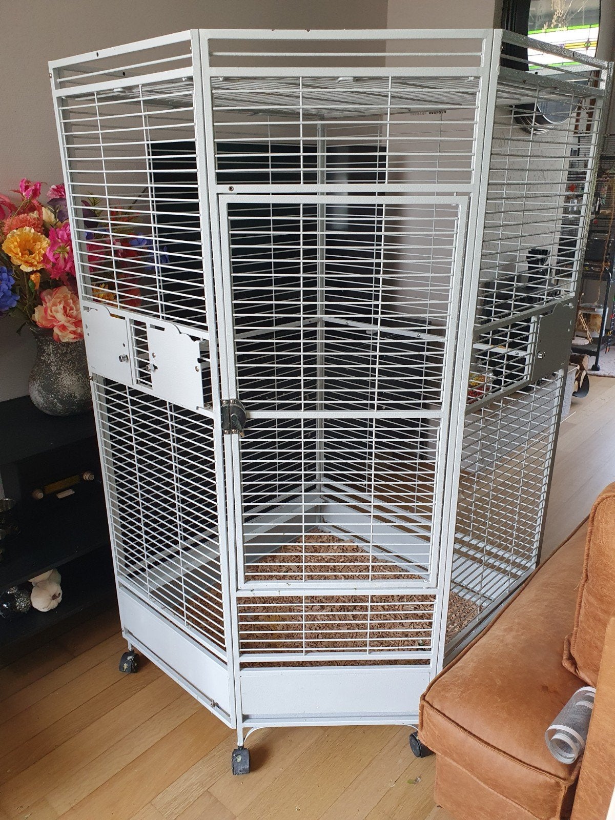 grote vogelkooi, Dieren en Toebehoren, Ophalen, Gebruikt, Metaal, Vogelkooi