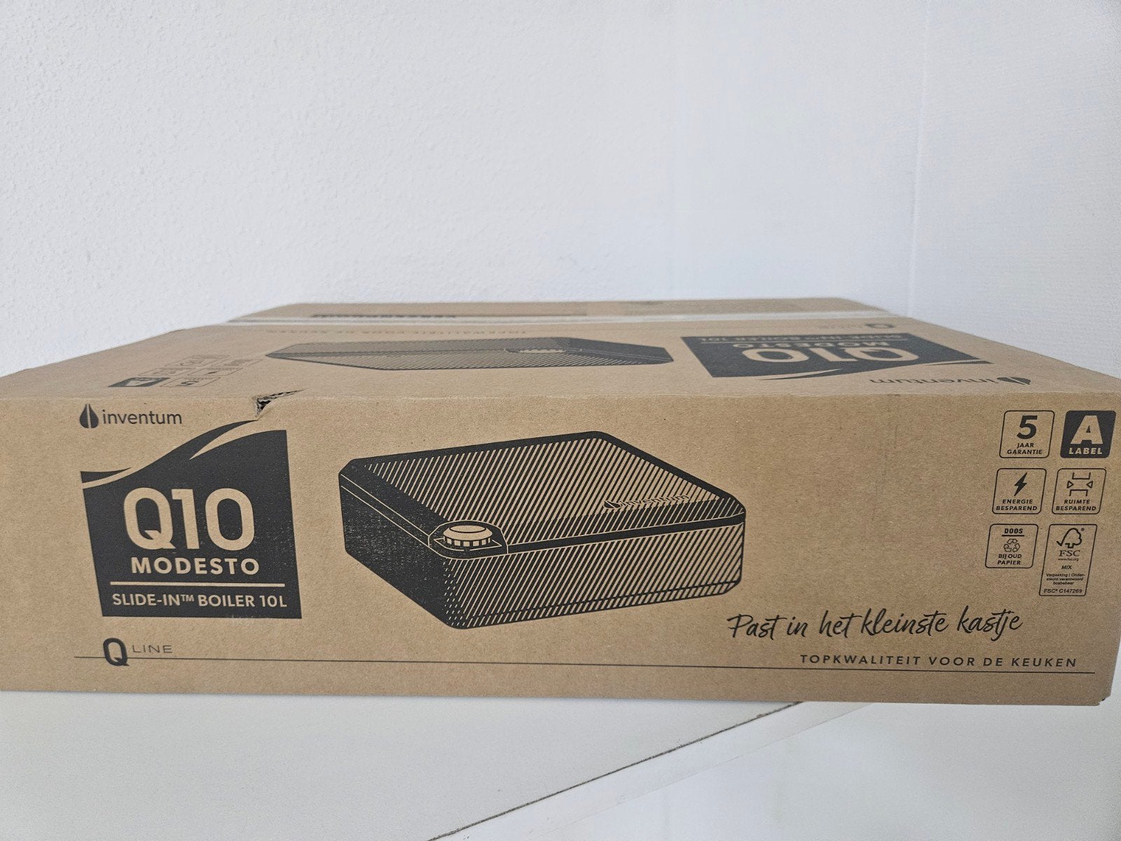 Inventum Q10 Modesto Slide-in Boiler 10L - Nieuw in doos, Nieuw, Minder dan 3 jaar oud, Minder dan 20 liter, Boiler