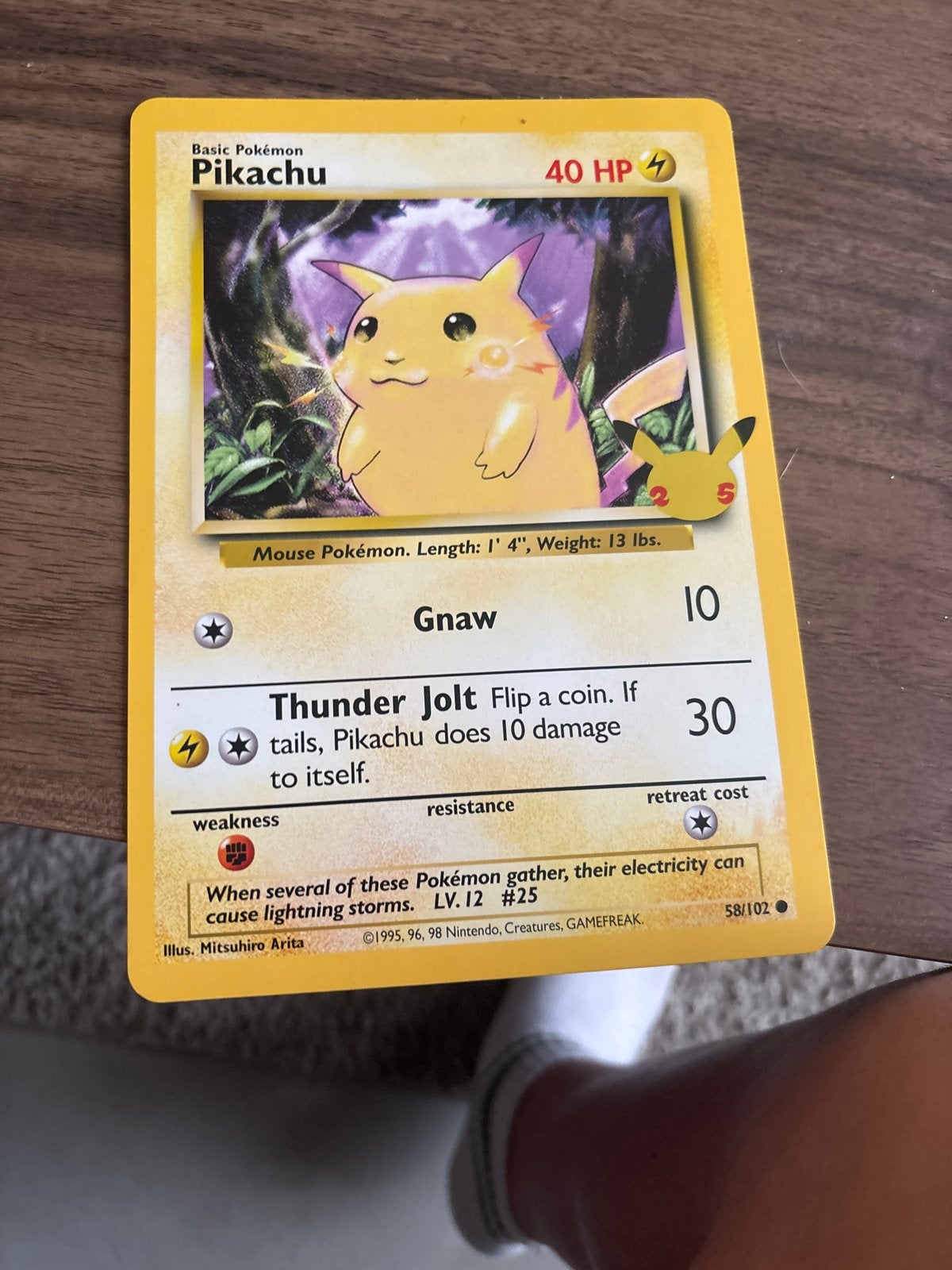 Pikachu Celebrations Pokémon Kaart 58/102, Ophalen of Verzenden, Zo goed als nieuw, Losse kaart