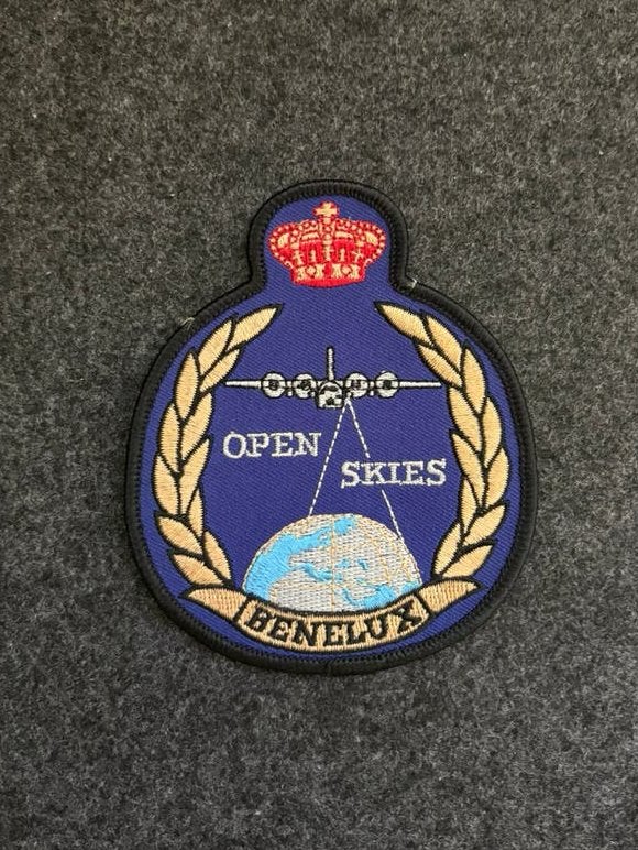 336 SQN PATCH RNLAF ‘open skies’ KONINKLIJKE LUCHTMACHT, Verzamelen, Ophalen of Verzenden, Luchtmacht, Nederland, Embleem of Badge