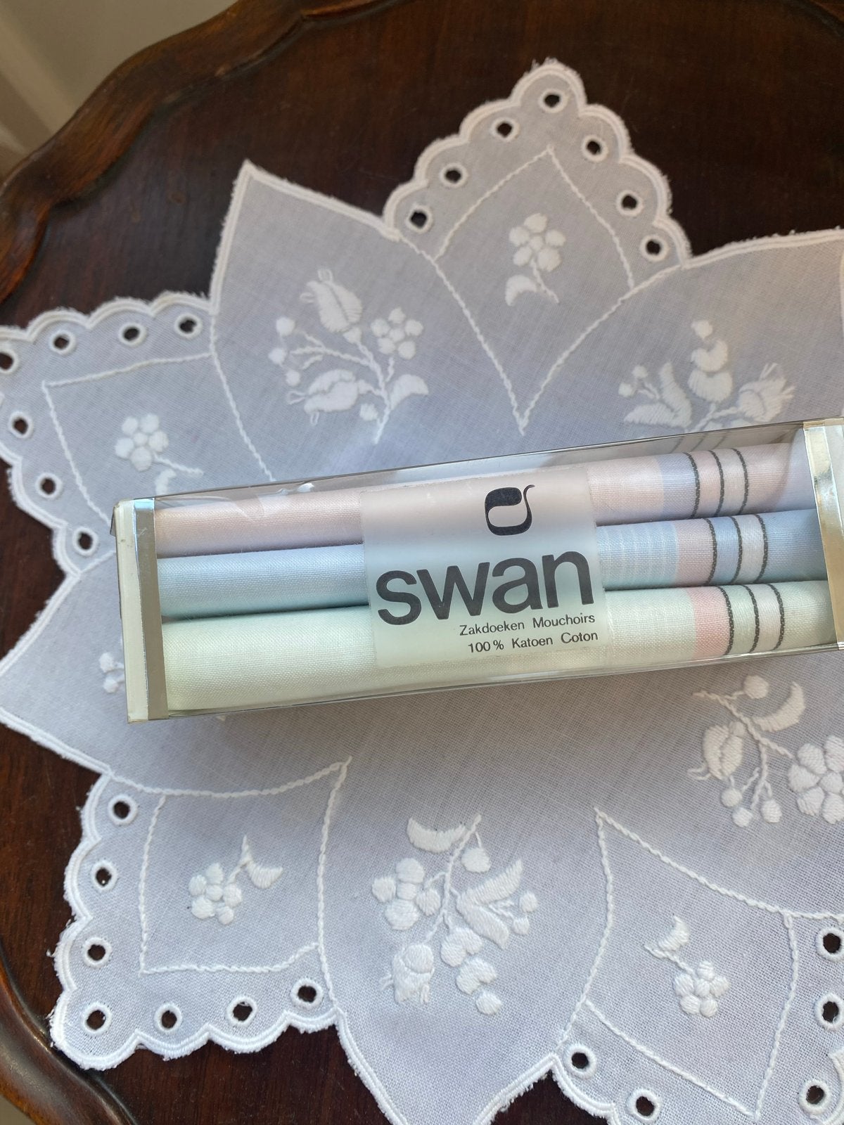 Nieuwe Swan Zakdoeken 100% Katoen - Set van 3, Ophalen of Verzenden