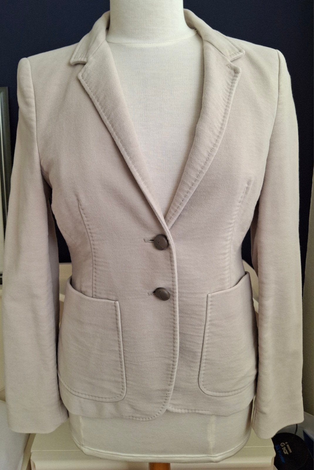 Zara blazer beige m elleboogstukken, Maat 38/40 (M), Verzenden, Zo goed als nieuw, Jasje