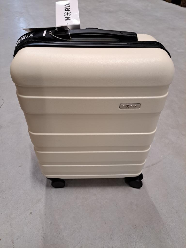 Handbagage koffer 55x40x20 - 43L - Norix - Sand White, Sieraden, Tassen en Uiterlijk, Koffers, Zo goed als nieuw, Hard kunststof