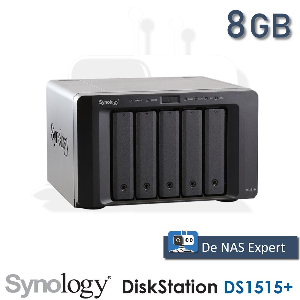 Synology DiskStation DS1515+ 8GB refurbished met DSM 7.3!, Info@synology.com, Synology, Refurbished, Ophalen of Verzenden