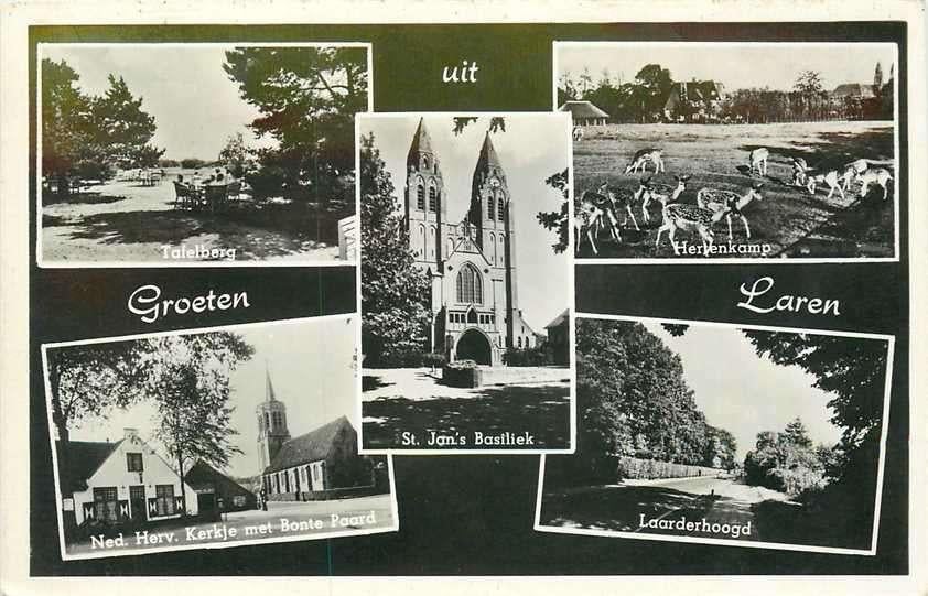 300-145-007 Laren Groeten uit Laren, Ophalen of Verzenden, Voor 1920, Noord-Holland