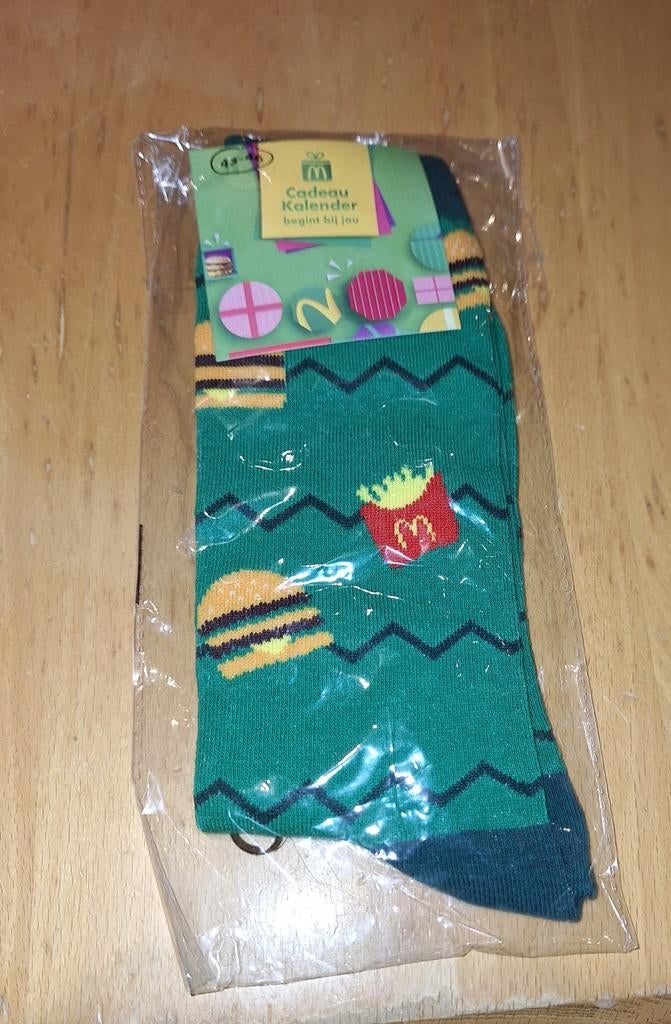 SPLINTERNIEUWE ORIGINELE LIMITED EDITION MC DONALDS SOKKEN
M, Carnaval, Maat 46/48 (XL) of groter, Nieuw, Ophalen of Verzenden