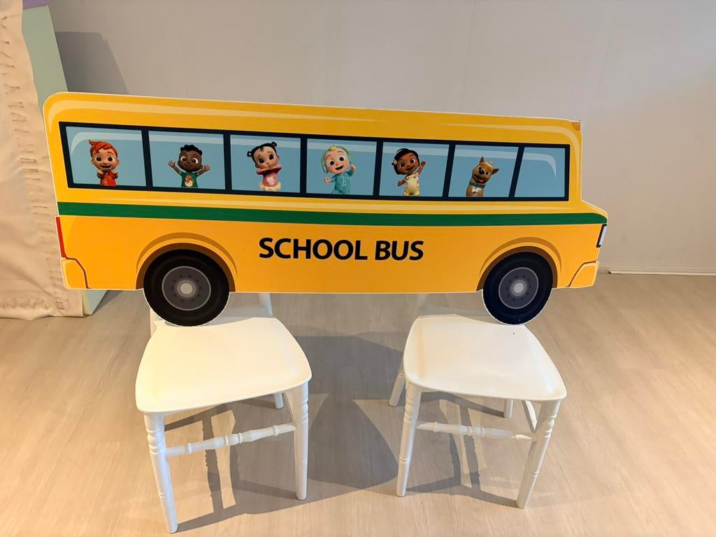 CoComelon Schoolbus Decoratie Cutout, Hobby en Vrije tijd, Feestartikelen, Ophalen, Nieuw, Versiering