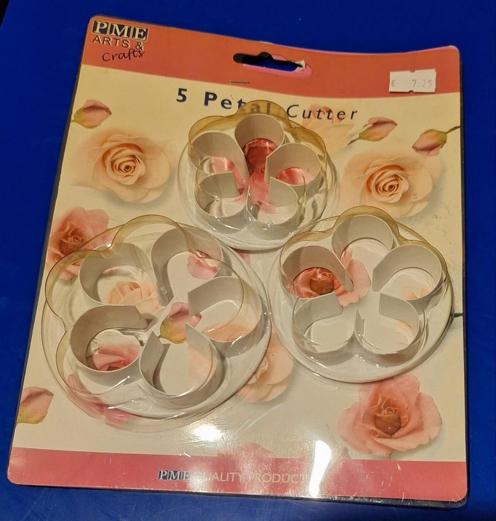 NIEUW! PME 5 Petal Bloem/Roos Uitsteker Set XXL, XXXL, XXXXL, Ophalen of Verzenden, Nieuw, Taarten of Cupcakes, Bakvorm