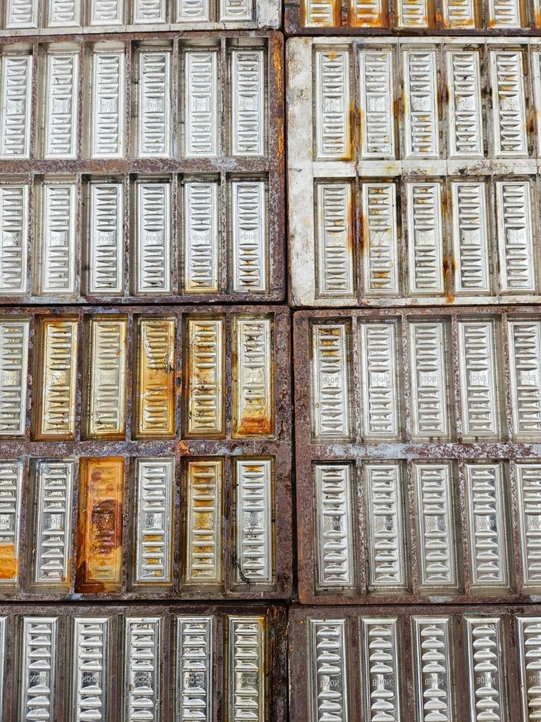 Brocante Chocolade Mallen 12 stuks, Ophalen of Verzenden