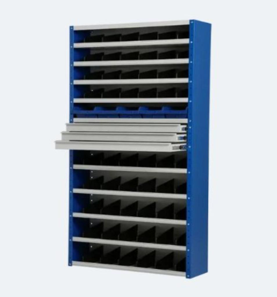 Magazijnkast vakkenkast laden kast, Nieuw, Metaal, 150 tot 200 cm, 25 tot 50 cm