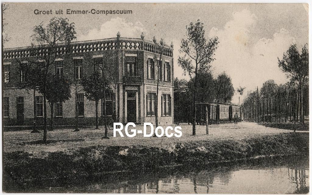 Ansichtkaart - Briefkaart Stoomtram Emmer-Compascuum 1910, Ophalen of Verzenden, Voor 1920, Gelopen, Drenthe