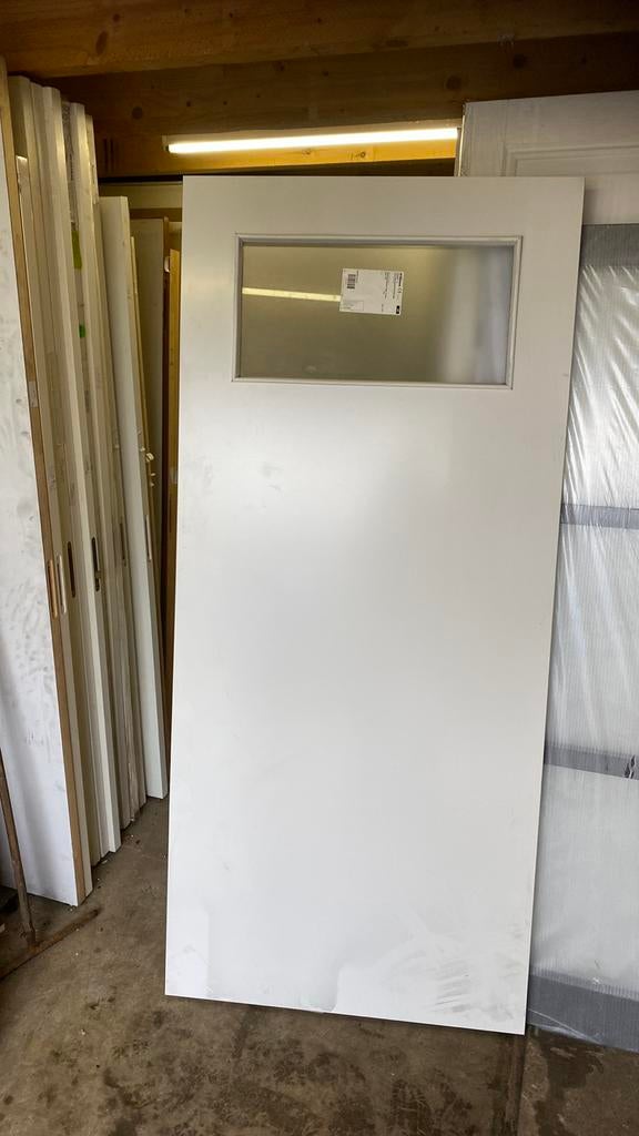 Verschillende Opdek binnendeuren 93x211.5 cm melkglas