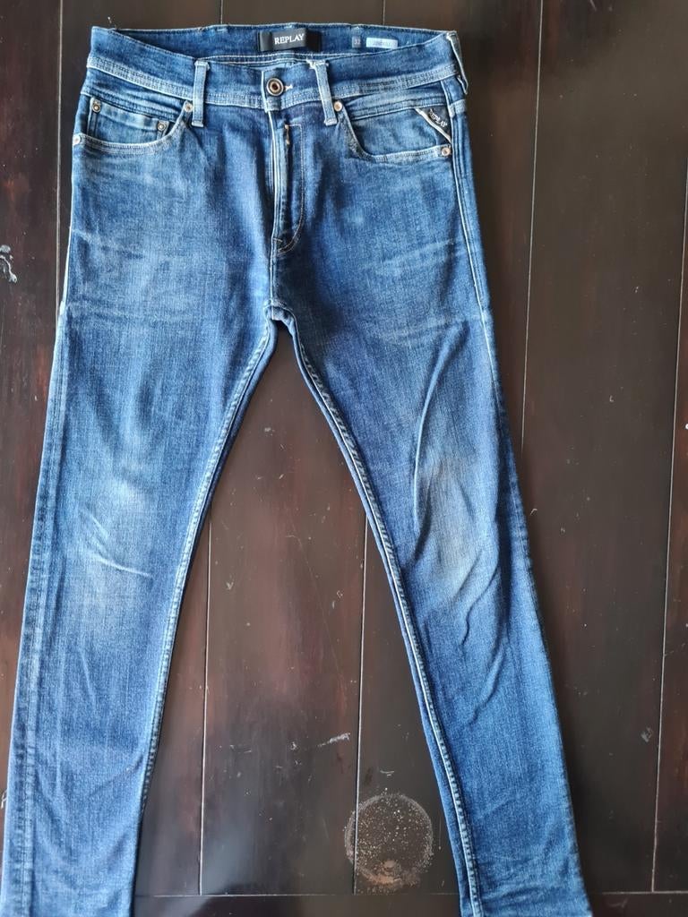 ZGAN REPLAY JONDRILL SLIM SKINNY STRETCH JEANS SIZE 32/32!!, Blauw, W32 (confectie 46) of kleiner, Ophalen of Verzenden, Zo goed als nieuw