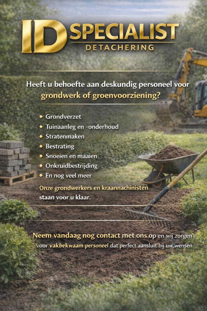 HOVENIER zzp  personeel grondwerkers zzp, Tuinontwerp