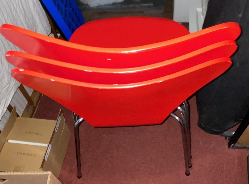 3 originele Arne Jacobsen stoelen, Huis en Inrichting, Stoelen, Ophalen, Gebruikt, Drie, Modern