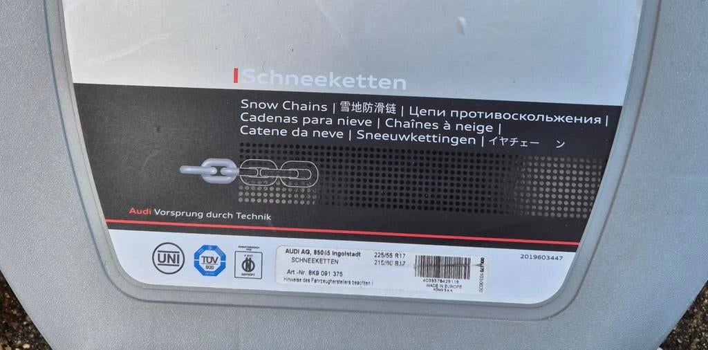 Originele Audi Sneeuwkettingen Q3 (2015) - Nieuw, Ophalen of Verzenden, Nieuw