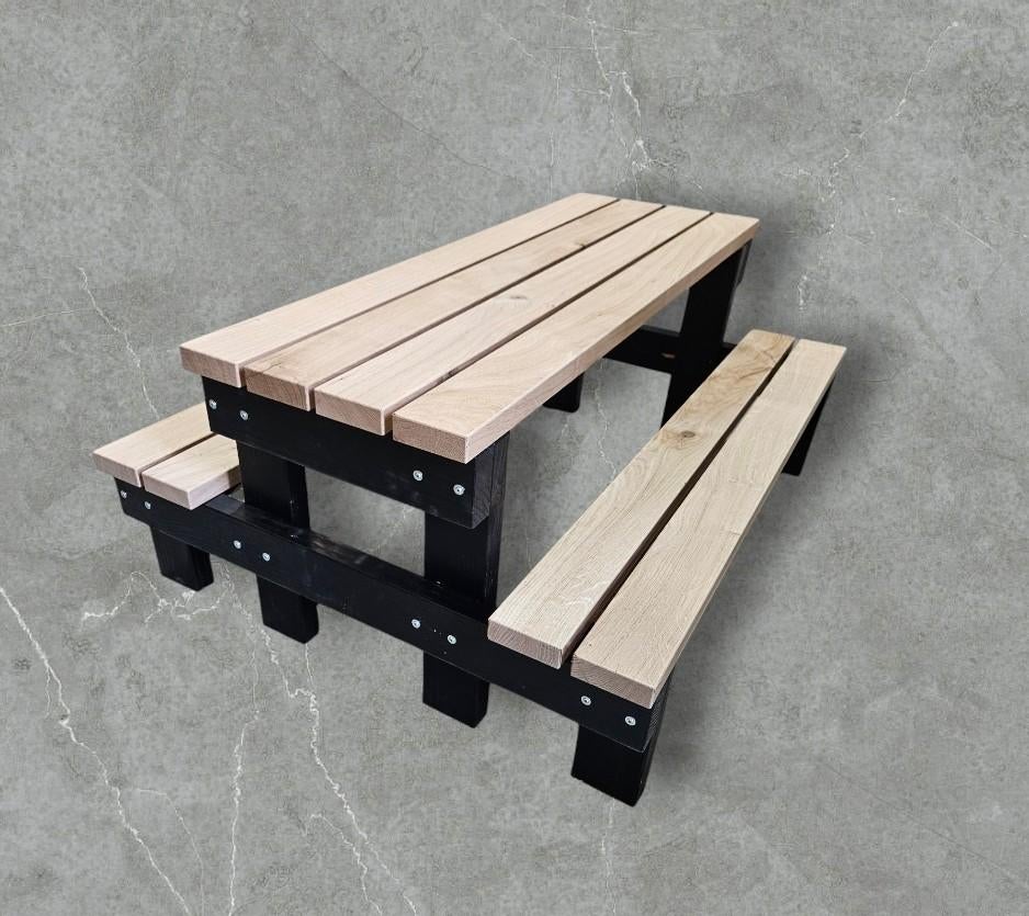 NIEUW IN ASSORTIMENT! Eiken kinder Picknicktafel 120cm, Ophalen, 100 tot 150 cm, Nieuw, 50 tot 100 cm