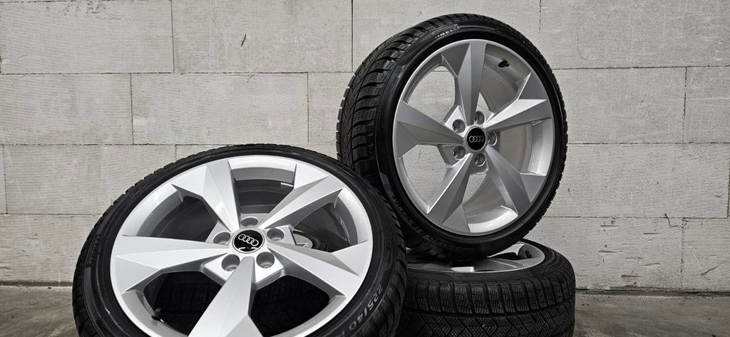 18" Audi A3 S3 8Y 8V 8P orig velgen zomer winterbanden 7+mm, 18 inch, Gebruikt, Banden en Velgen, V