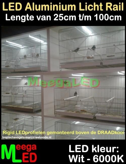 LED Verlichting SET 33cm voor Kweekkooi Vogelkooi Voliere, Ophalen of Verzenden, Nieuw, Aluminium, Broedkooi of Kweekkooi