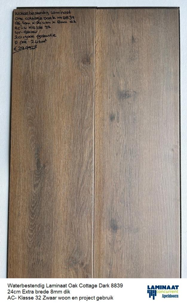 %100 Waterbestendig Laminaat Donker bruin 8839